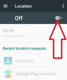 Turn off location in android phone
