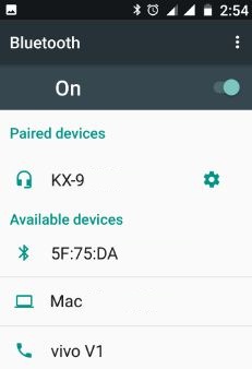 Turn on bluetooth in your android phone