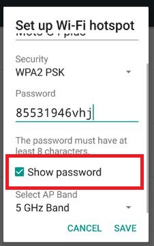 change Wi-Fi hotpost password 7.0 nougat phone