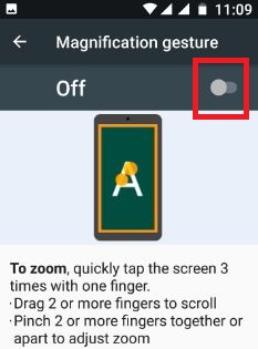 disable Magnification gesture in nougat 7.0
