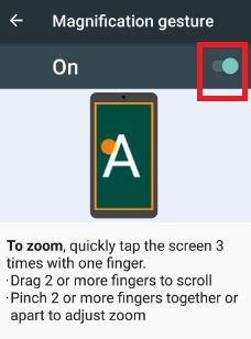 enable magnification gesture on nougat 7
