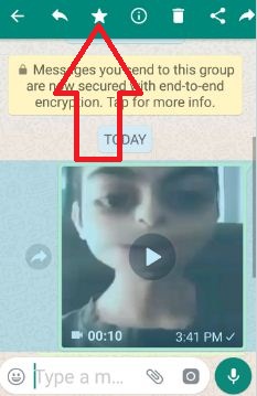 save GIFs into star in WhatsApp on android phone