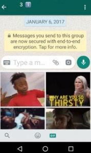 send GIFs in WhatsApp on android