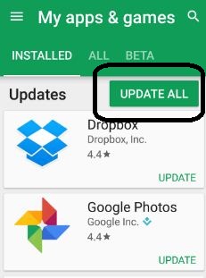 update app to fix android rebooting constantly