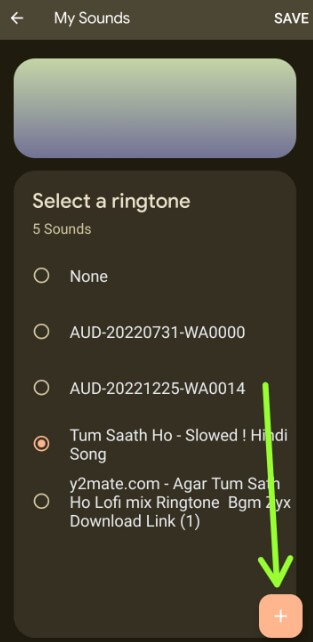 Add a download ringtone to your phone ringtone