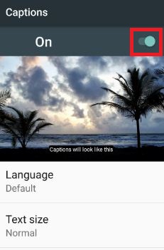 Enable caption in YouTube app android