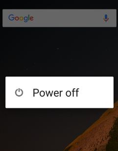 Touch Power off button to use safe mode in nougat 7.0
