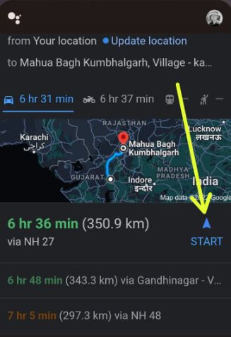 Use Google Assistant to get turn by turn directions from Google Maps