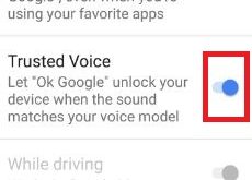 enable trusted voice in Google Assistant
