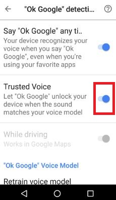 enable trusted voice in Google Assistant
