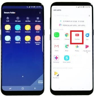 set up secure folder on Samsung galaxy S8 phone