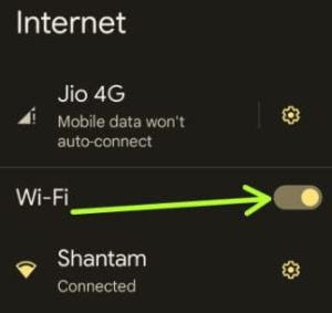 Check WiFi and Mobile Data on your Android devices