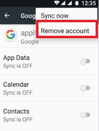 Exclua sua conta do Google para corrigir o erro 963 na Play Store