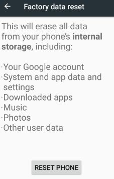 Redefina o Android de fábrica para corrigir o erro 963 na Google Play Store