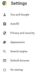 Go to Privacy and security settings on Google Chrome Browser PC