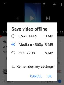 How to save video offline on Google pixel phone