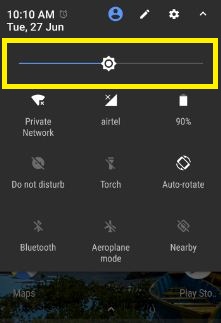 Reduce screen brightness on Google pixel phone