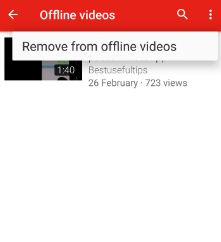 Remove offline YouTube video Google pixel and pixel XL