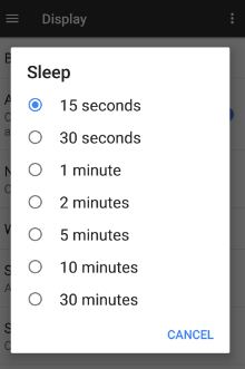 Set sleep timeout on Google pixel
