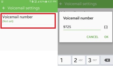 Set up voicemail number on samsung galaxy S8