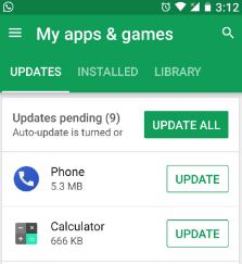 Update apps and games on Google pixel phone