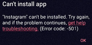 fix Google Play store error 501 in android
