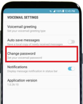 reset voicemail password on galaxy S8 and galaxy S8 plus