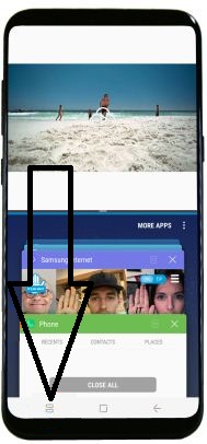 use multi window on Samsung galaxy S8 phone