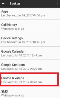 Backup photos & videos on Pixel phone