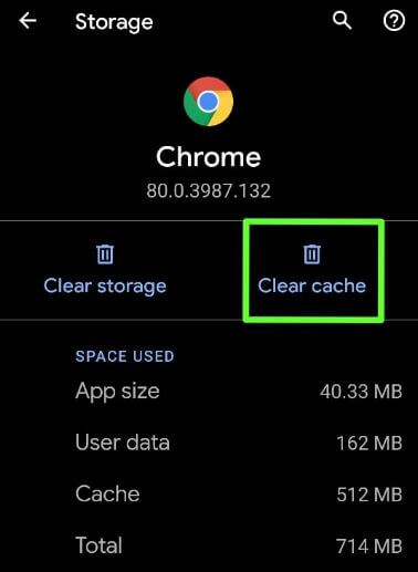 Clear browser app cache in latest Pixel to pop-up ads