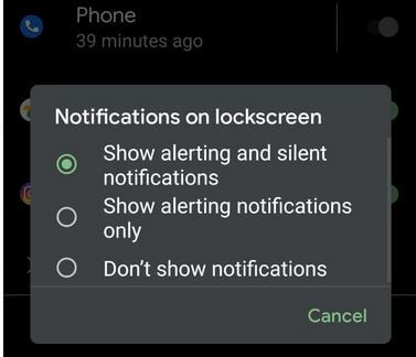 Hide Lock Screen Notifications on Pixel XL
