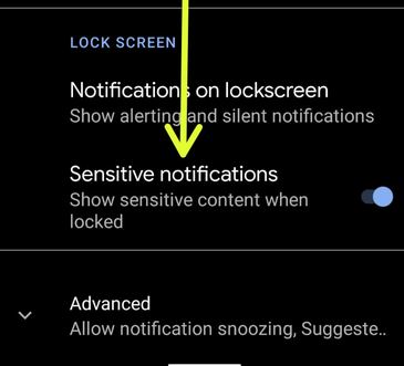 Hide Sensitive Notifications From Lock Screen Pixel XL