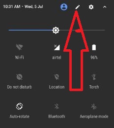 Swipe down notification bar & tap pencil icon on pixel