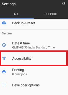 Tap accessibilty under system settings in your pixel device