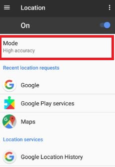 Turn on GPS service on your Pixel and pixel XL phone