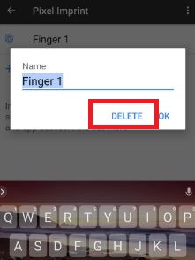 delete fingerprint on Google pixel & pixel XL phone