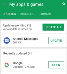 Check any app update available in your pixel devices