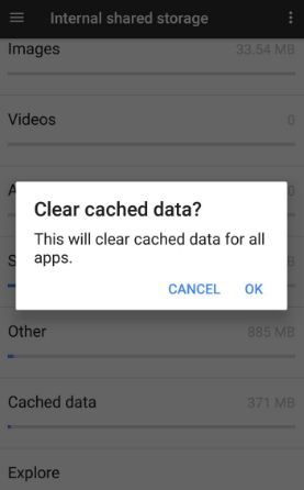 Clear all cache data to downlaod app from play store in pixel
