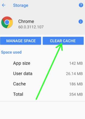 Clear cache on android Oreo 8.0