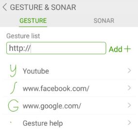 Dolphin gesture and sonar feature