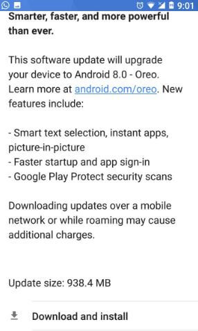Download and install android 8.0 Oreo update in Pixel and Pixel XL