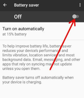 Enable battery saver mode in android 8.0 Oreo