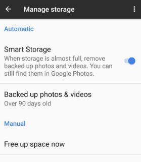 Free up space now on your Pixel XL phone