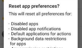 How to reset app preferences Google Pixel phone
