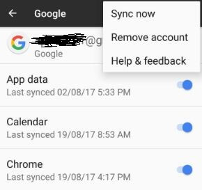 Remove your Google account to fix Google Play protect issue