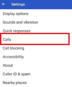 Tap on calls under settings in your pixel phone