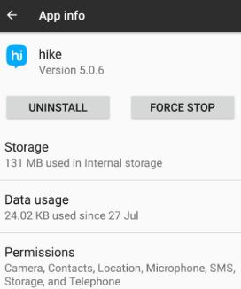 Uninstall apps to free storage on android phone
