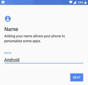Add new user name on android Oreo 8.0