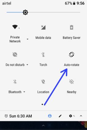 Auto-rotate home screen settings in Android Oreo