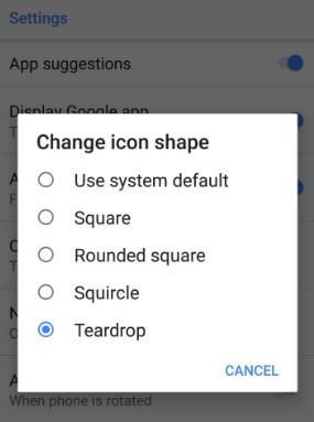 Cambia la forma dell'icona adattiva in Android Oreo